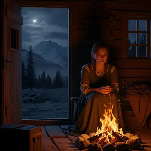 Distressed Woman Searching for Missing Partner | Baroque Style Painting