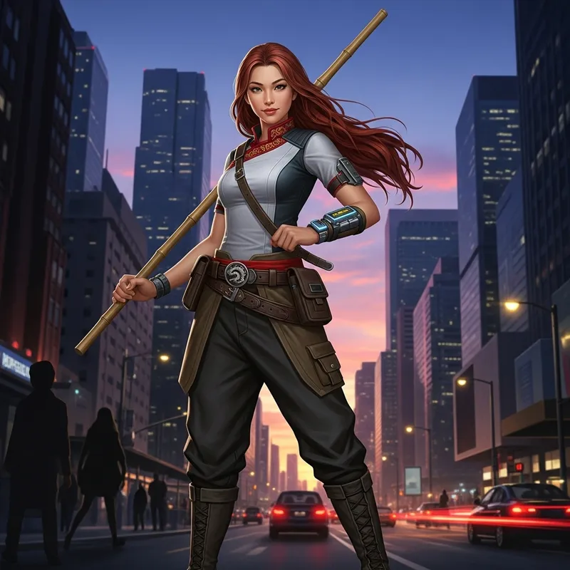 Original Female East Asian Character Design for Comics | Imaginative OC Artwork