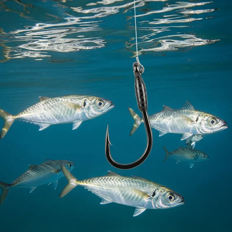 Fish Horse Mackerel in Water with Carbon Fiber Fishing Hook Fish Horse Mackerel in Water with Carbon Fiber Fishing Hook
