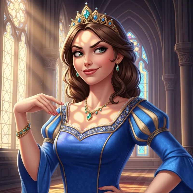 Mischievous Princess Expressions in Royal Castle | Playful Attitude