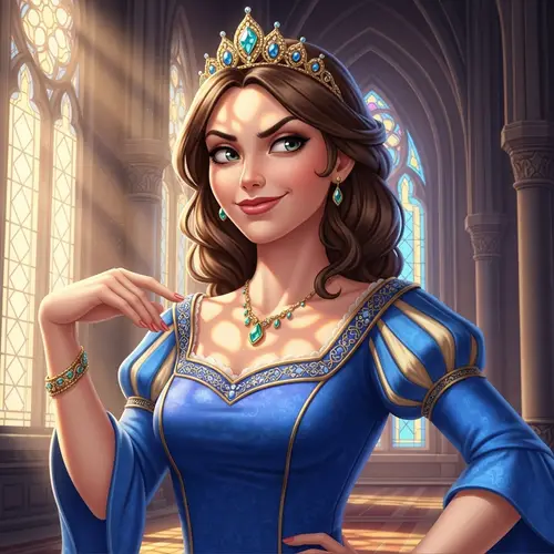Mischievous Princess with Playful Expressions | Royal Castle Scene