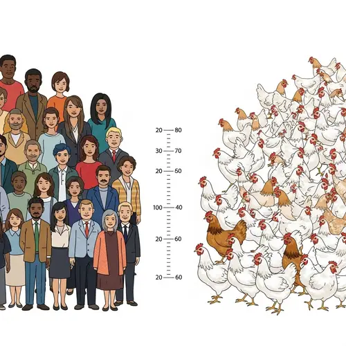 Global Chicken Population vs. Human Population Visualized
