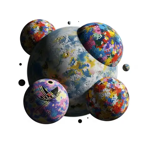 Extraterrestrial Planet in Abstract Style | Kandinsky-inspired Art