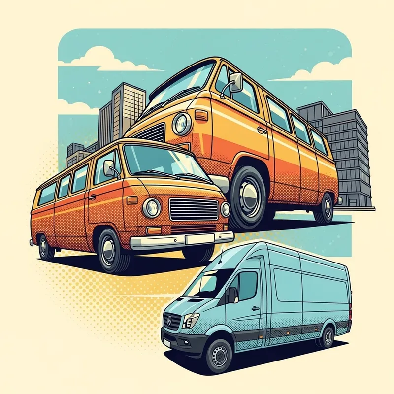 Vintage vs Modern Vans: A Digital Art Journey