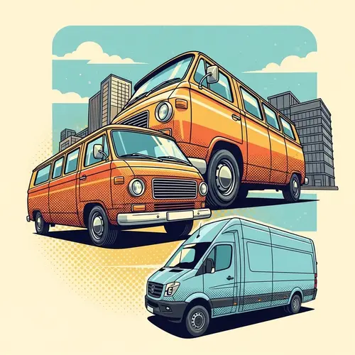 Vintage vs Modern Vans: A Digital Art Journey