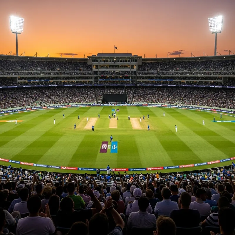 Vibrant Cricket Stadium Spectacle in IPL Match