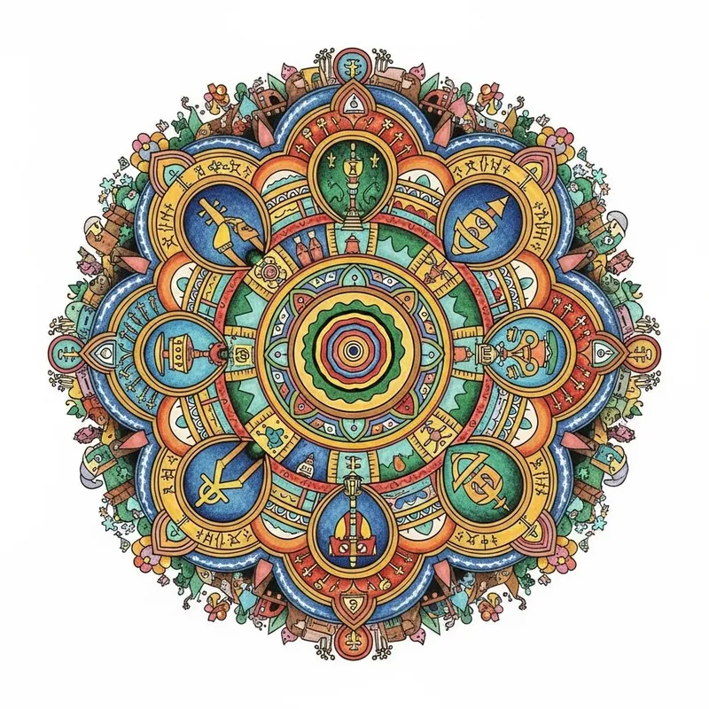 Create an Original Colorful Mandala Symbolizing Wholeness Create an Original Colorful Mandala Symbolizing Wholeness
