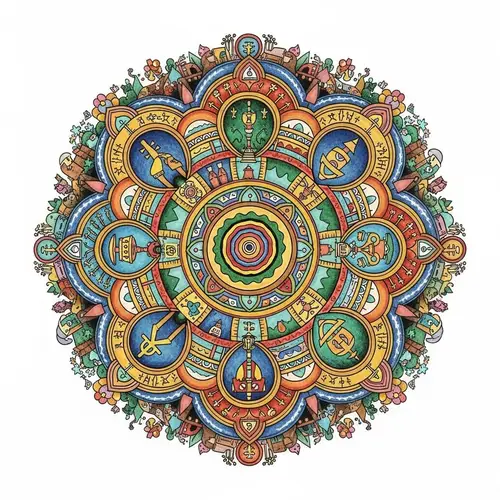 Colorful Mandala Symbolizing Wholeness - Exploring Cultural Elements