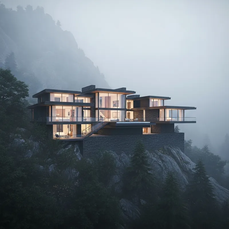 Modern Mansion on Mountain: A Stunning Retreat
