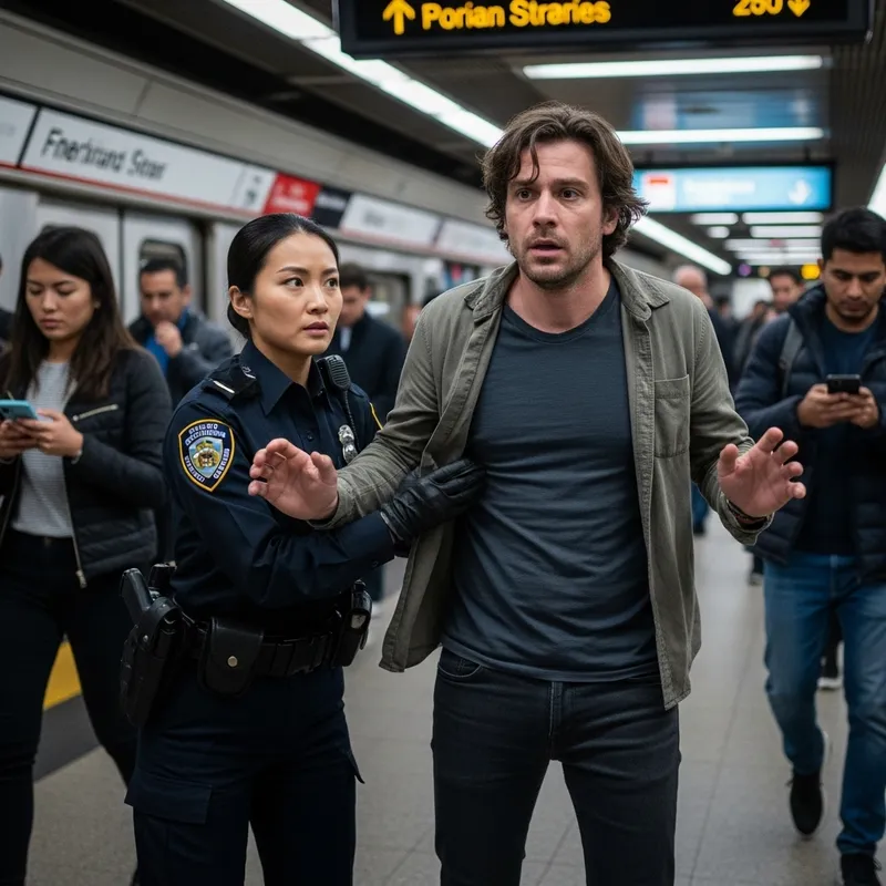 Police Arrests Criminal at Subway Station