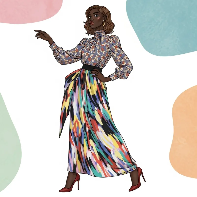 Create a Stylish Black Female Model Pose | High Fashion Ensemble