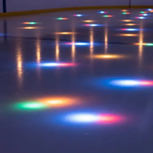 Retro Ice Skating Rink with Multicolored LEDs | Visual Spectacle