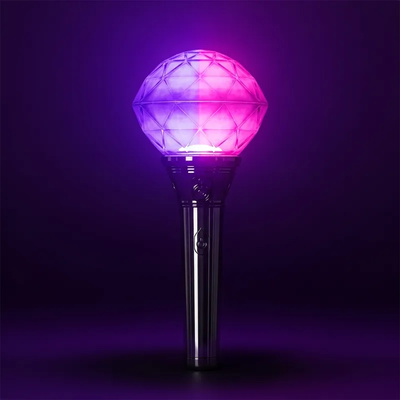 Kpop Lightstick: Purple & Pink Glow for Concert Support