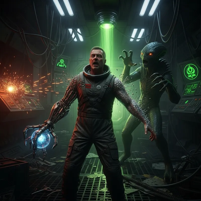 Eerie Alien Transformation Scene from Ridley Scott's Classic