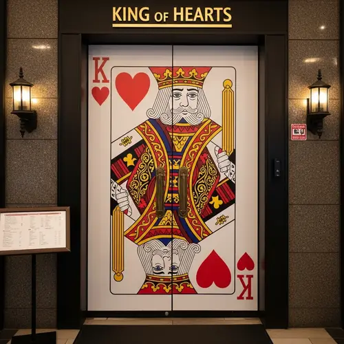 King of Hearts Themed Restaurant Entrance | Royal Decor