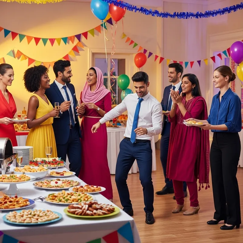 Colorful Festive Party with Shadi Celebrating Joy