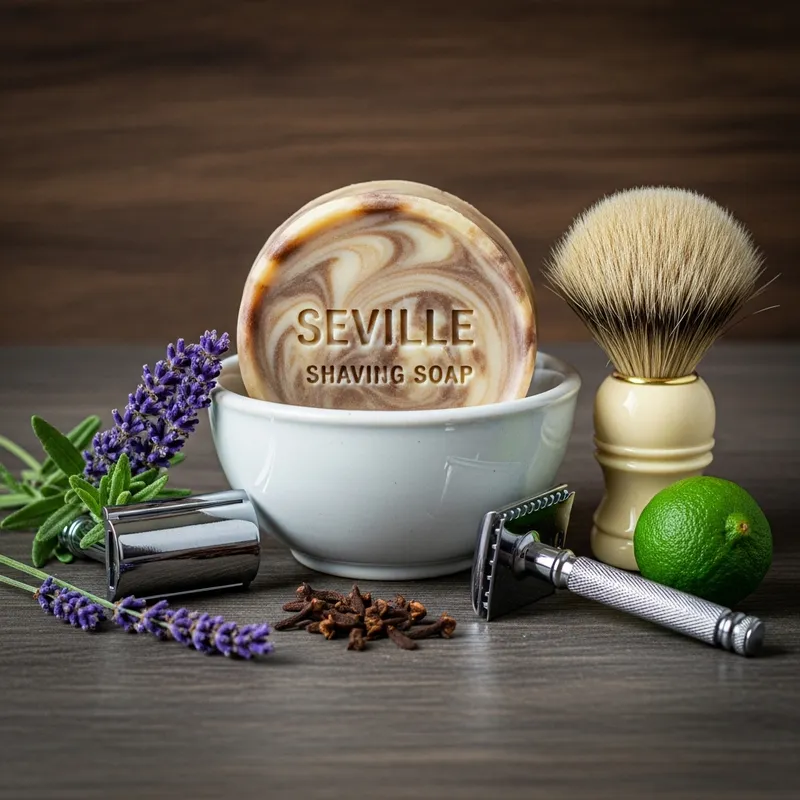 Elegant Seville Shaving Soap Background Images