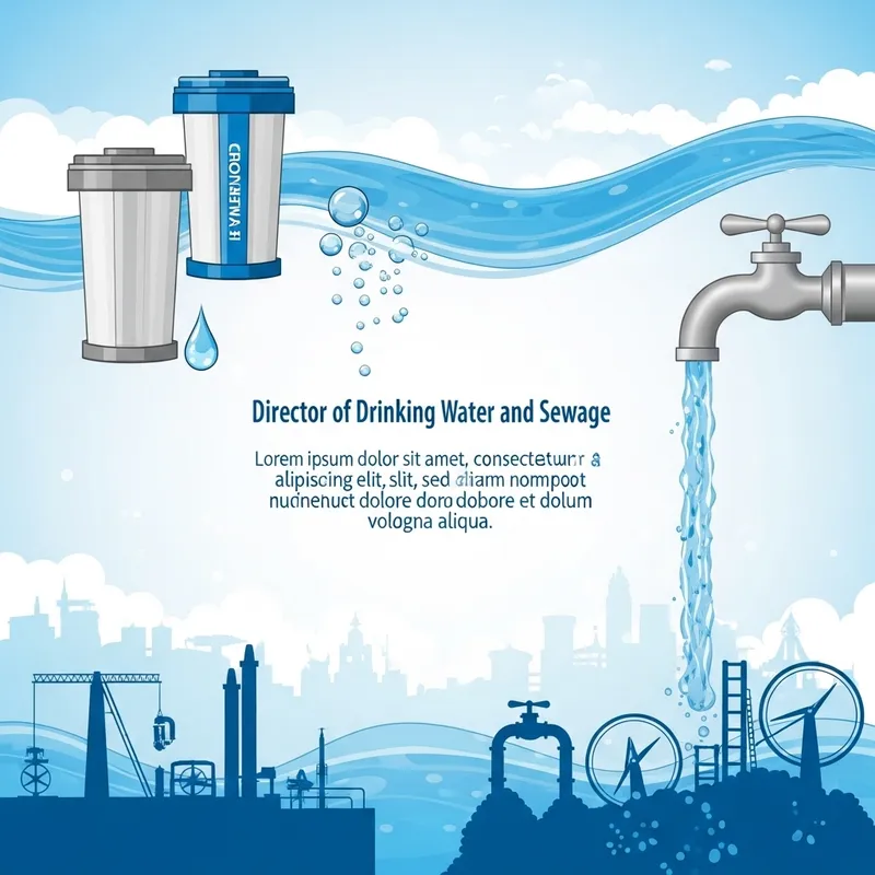 Water and Sewage Department Announcement - Blue and White Design