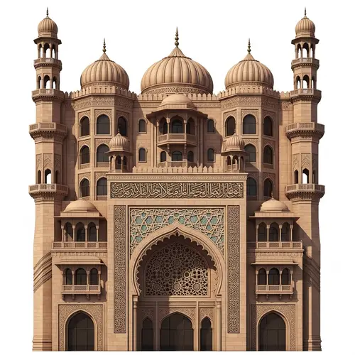 Islamic Architecture Hotel Facade | Detailed Design Features