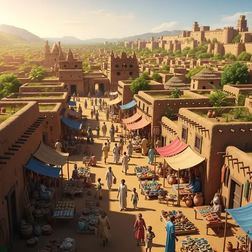 Vibrant Scenes of Medieval African City Life
