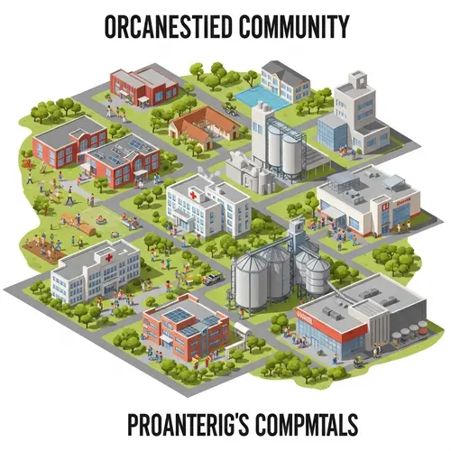 Vibrant Community Layout with Key Elements | Engaging Activities