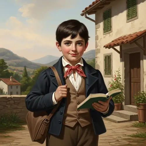 Italian boy at 9 - 19th Century Portrait