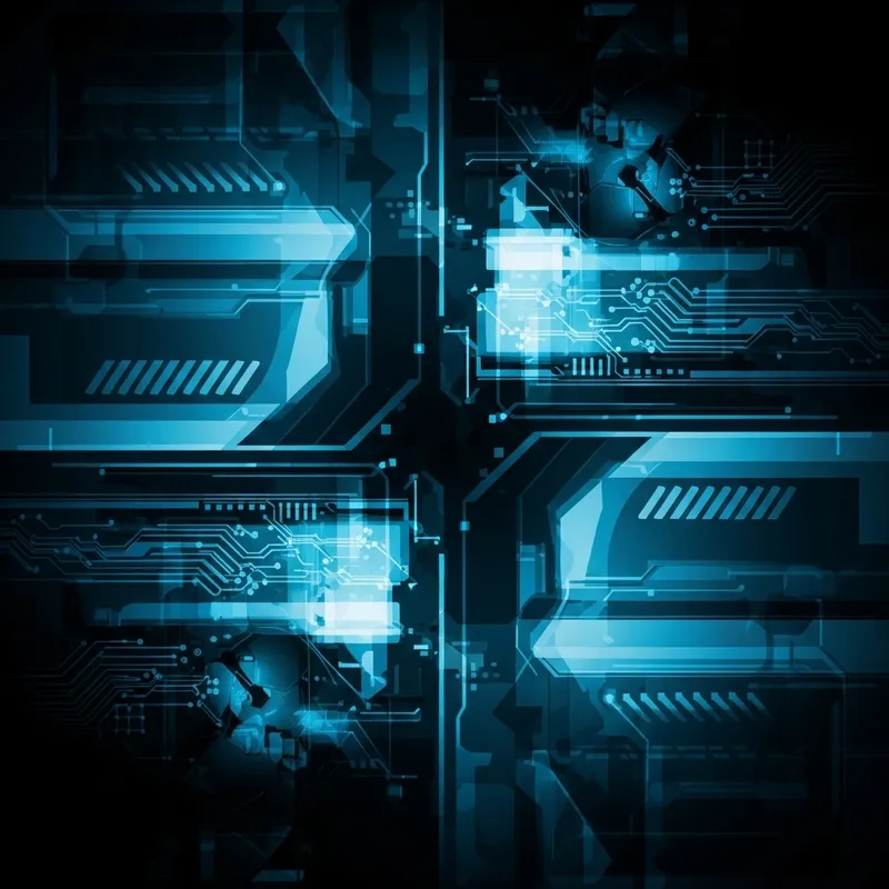 Hi-Tech Black and Blue Background Design