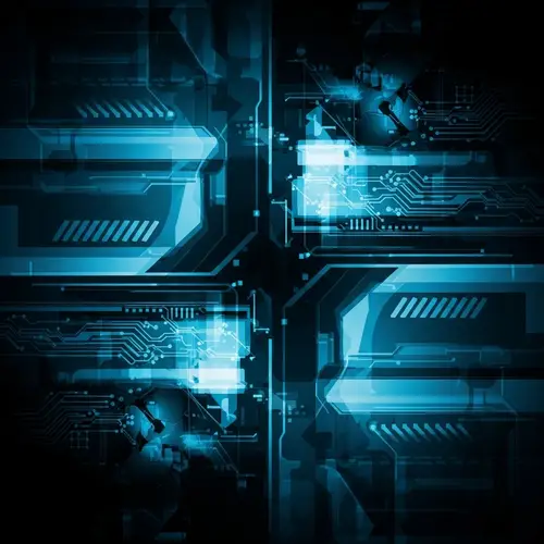 Hi-Tech Black and Blue Background Design