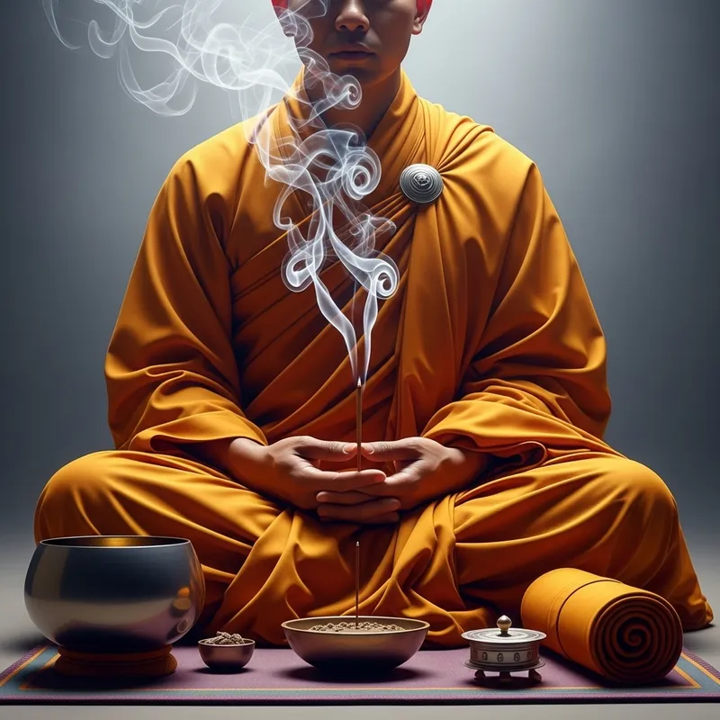 Smoking Monk Icon and Incense Meditation | Website Name Smoking Monk Icon and Incense Meditation | Website Name