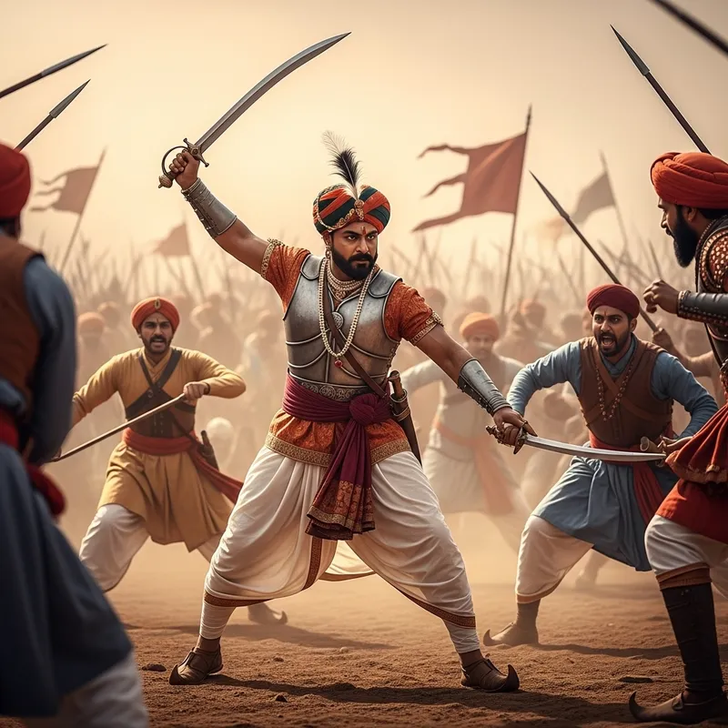 Maratha Warrior in War: Epic Combat Scene Revealed