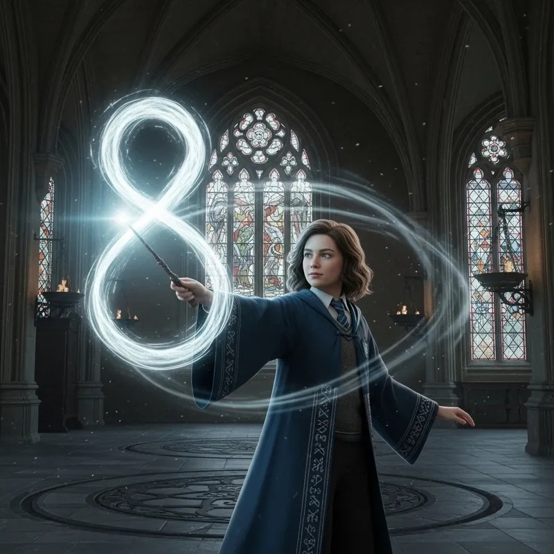 Young Wizard Conjures Number 8 - Mystical Harry Potter Scene Young Wizard Conjures Number 8 - Mystical Harry Potter Scene