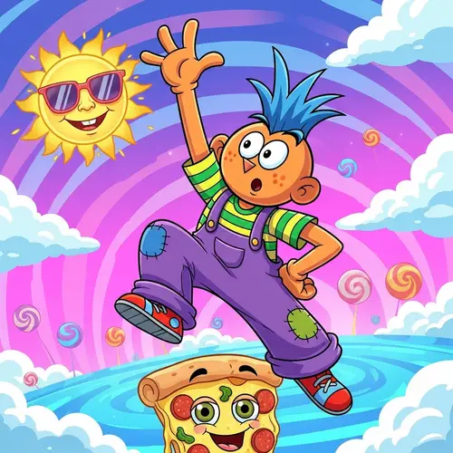 Creative Cartoon Character | Vibrant Saturday Morning Art Style