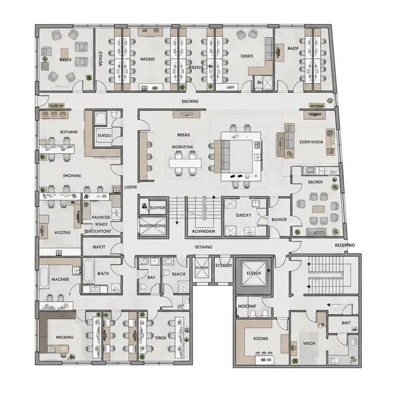 Innovative Office Floor Plan for Productivity & Comfort Innovative Office Floor Plan for Productivity & Comfort