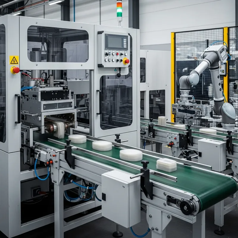 Conveyor Belt in Action: Material Transfer in Factory