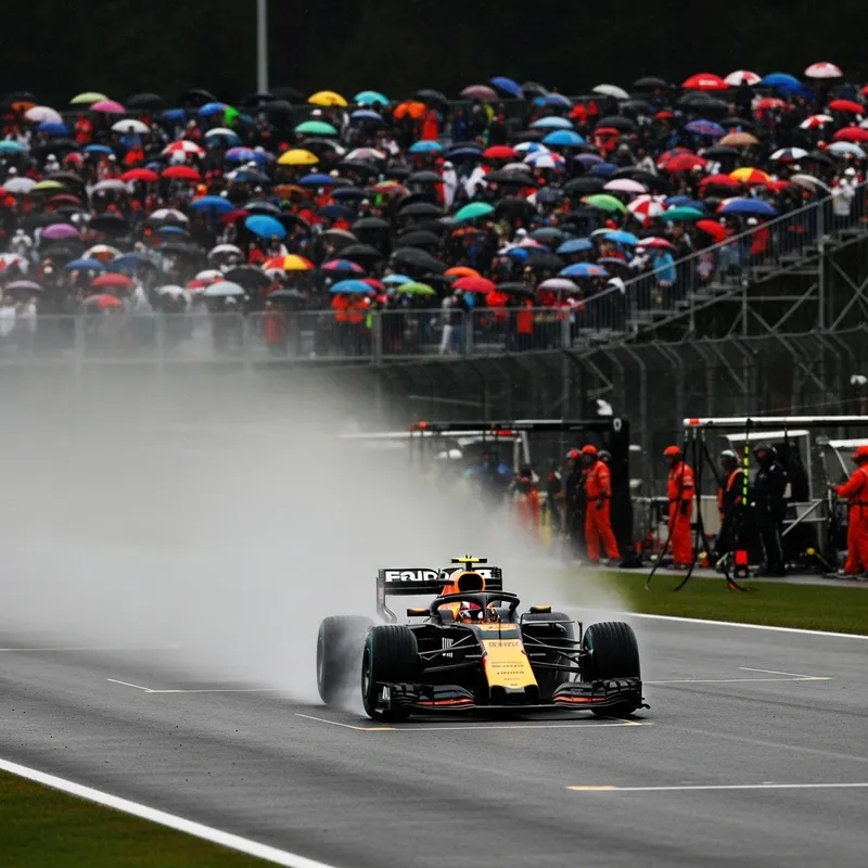 F1 Car Racing in the Rain: Thrilling Speed