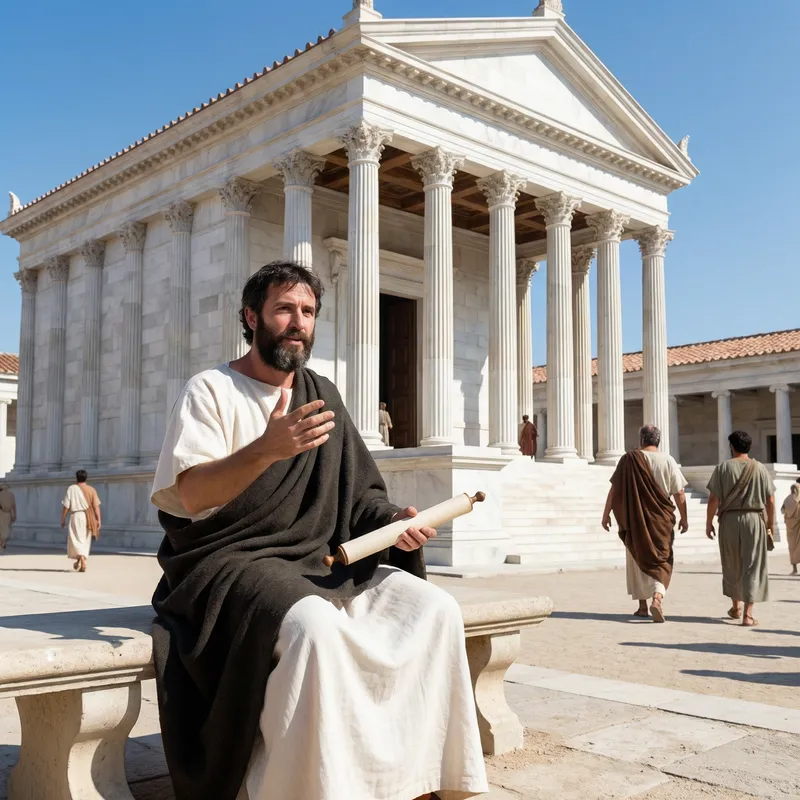 Ancient Greek Philosopher in 500 B.C. - Historic Photo