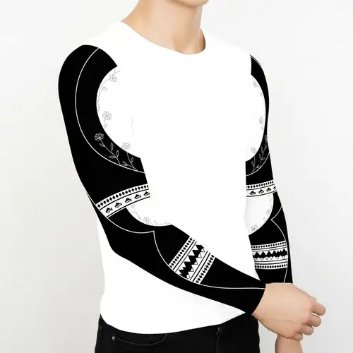 Minimalistic Geometric Sleeve with Negative Space Design