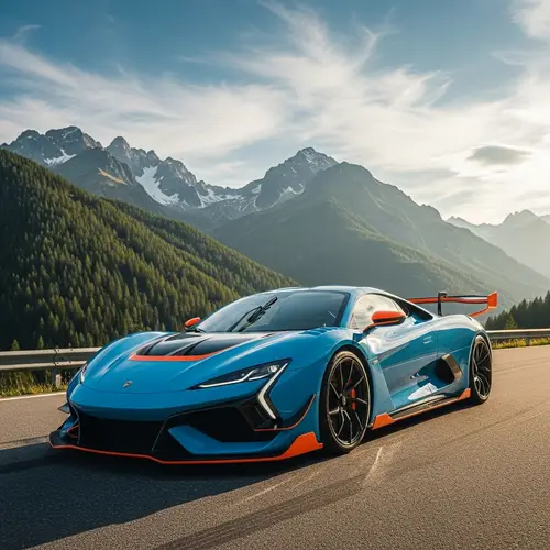 Modern Porsche GT3 RS 2023 Design with Scenic Backdrop