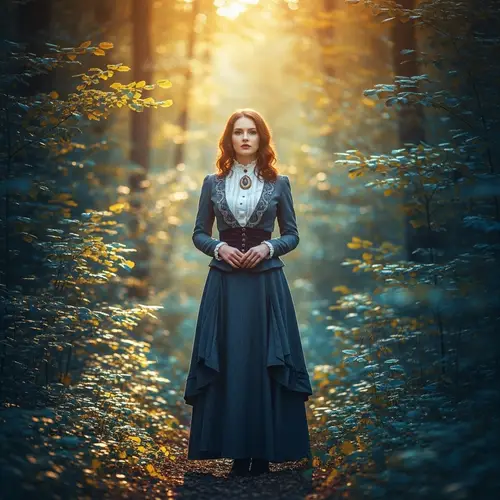 Elegant Vintage Style in Enchanted Forest - Harmony and Peace