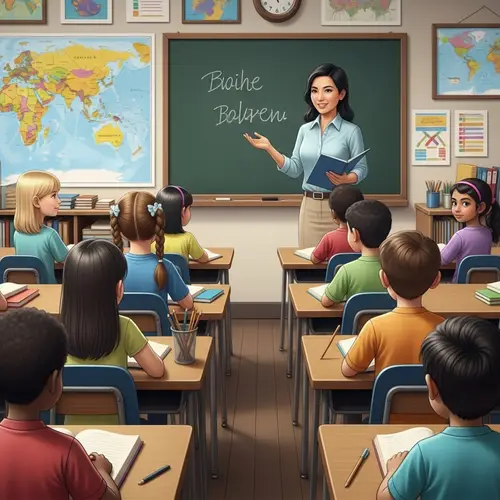 Diverse Classroom Scene with Clarity