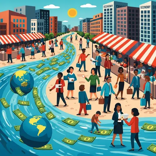 Economy, Money, Society & Market Intersection