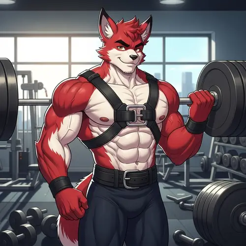 Muscular Red Furry Male Jock in Gym | Friendly Fitness Personality