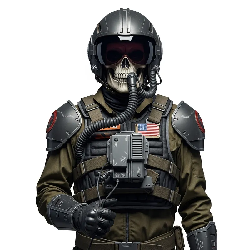 Russian Pilot Skullmask - Star Wars Style Costume Russian Pilot Skullmask - Star Wars Style Costume