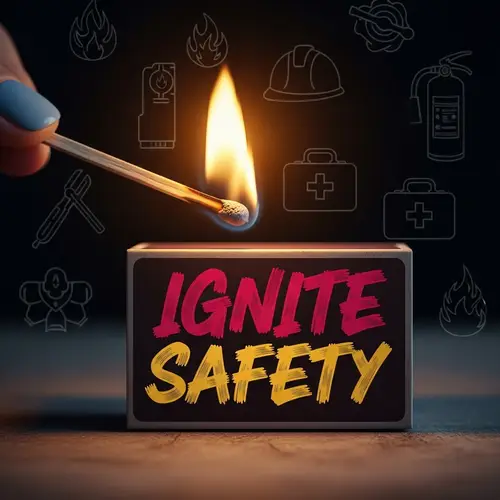 Ignite Safety - Matchbox Flame Safety Symbol