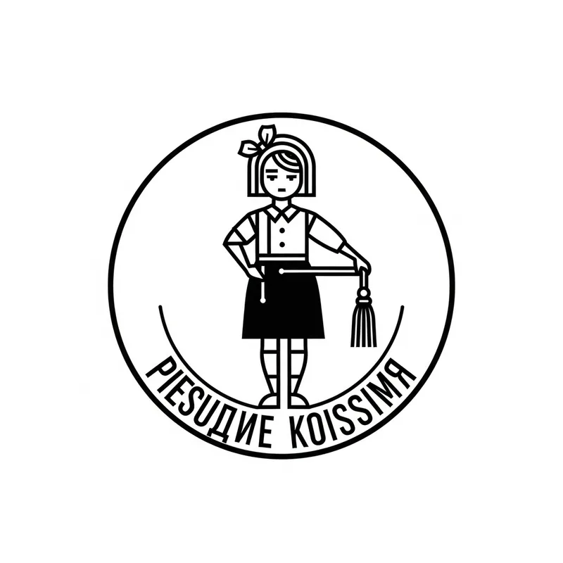 Circular Designer Girl Logo | Russian Constructivism Style