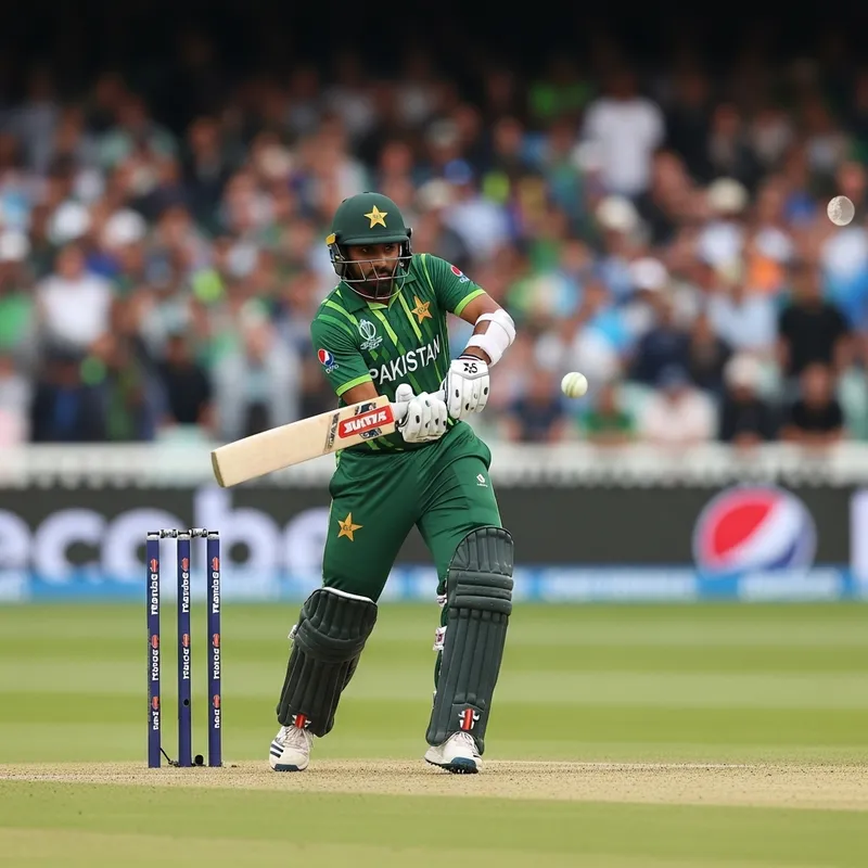 Babar Azam: Talented Pakistani Cricketer in Intense Action Babar Azam: Talented Pakistani Cricketer in Intense Action