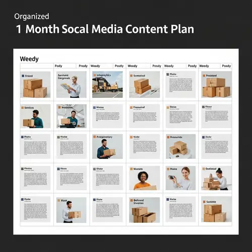 One-Month Social Media Content Plan for Shipment Company
