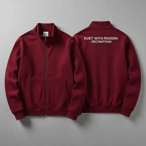 Burgundy Sweatshirt: Duet with Passion - Decorations
