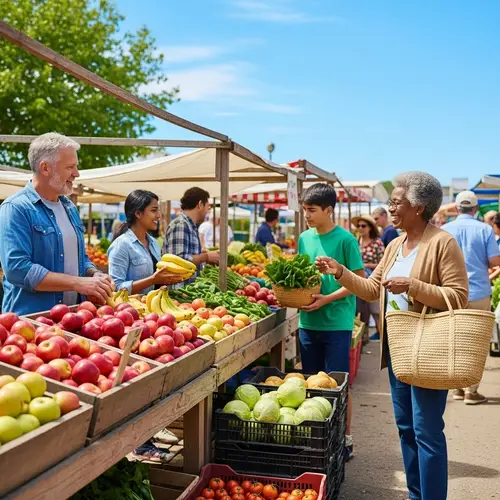 Fresh Fruits and Vegetables at Vibrant Farmer's Market