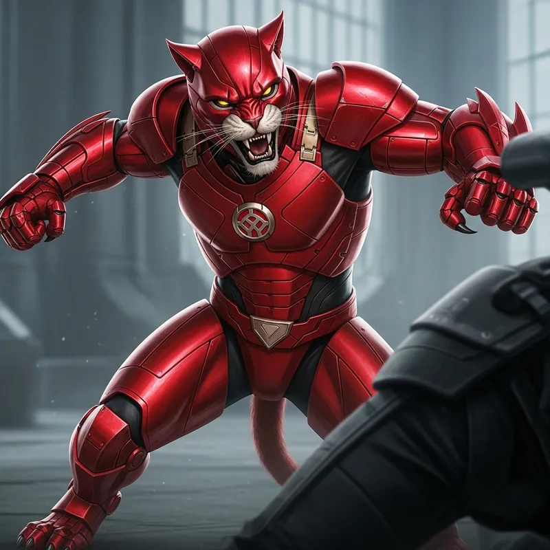 Iron Cat Avenger: Heroic Battle - Epic Red Suit Showdown Iron Cat Avenger: Heroic Battle - Epic Red Suit Showdown